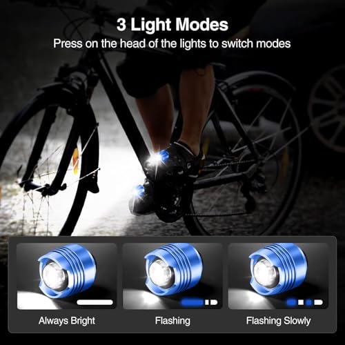 Rechargeable Clog Lights 2PCS, LED Shoe Clip Flashlight with 3 Modes, Waterproof Shoe Charm Accessories for Walking, Running, Camping – Adults & Kids (6 Colors) - color: Blue