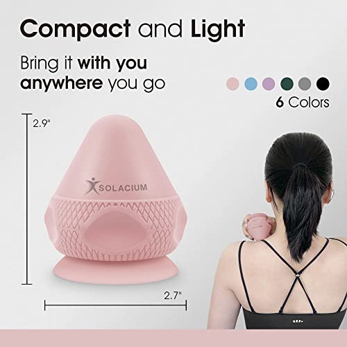Solacium Mountable Massage Therapy Tool - Multi-Surface Suction Cup Wall Massage Tool for Sore Muscles, Myofascial Release, Stress Relief, Trigger Point and Deep Tissue Massage (Pink) - color: Pink