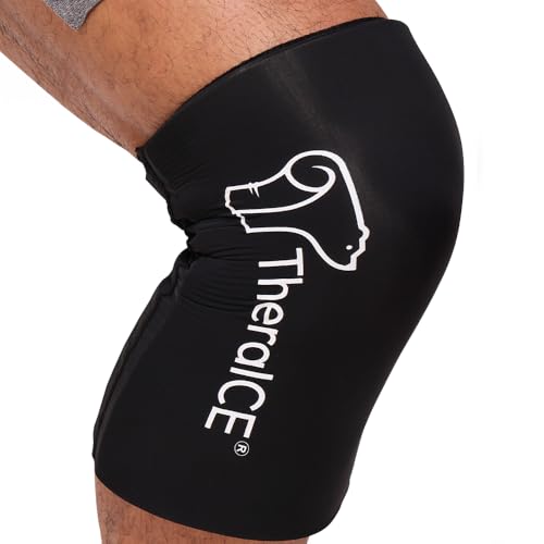 TheraICE Knee Ice Pack Wrap, Knee Brace Compression Sleeve, Meniscus (L) - size: Large, style: Original