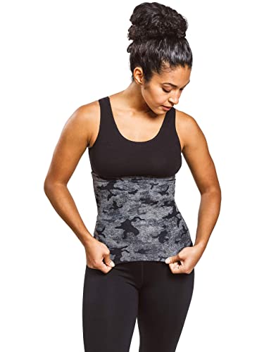 Sweat Shaper Waist Trimmer for Women, Waist Trainer Sauna Belt, Neoprene-free Waist Cincher, Thermo Sauna Slimming Belt - color: Grey Camo, size: 3X-Large