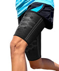 Sparthos Thigh Compression Sleeves, Quad Wrap, Hamstring Brace - Black-XL - color: Midnight Black