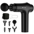 Massage Gun, 30 Speeds, 6 Heads, Quiet Deep Tissue Muscle Massager - color: Black