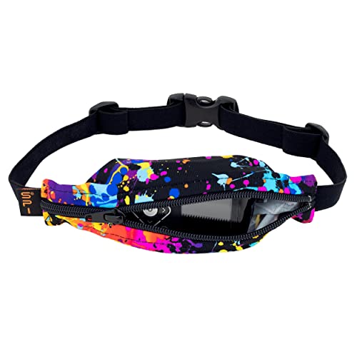 SPIbelt Kids Pocket Belt, Expandable Pocket, Adjustable Waist Belt, No Bounce, No Logo Band, Rave with Black Zipper - color: Rave with Black Zipper