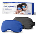 Cold Eye Mask - Cooling Eye Mask for Puffy Eyes, Cold Compress for Dark Circles, Tired Eyes, Headache, Migraines Relief - Reusable Gel Ice Pack, Weighted Sleep Mask((Black,Blue) - color: Black Blue