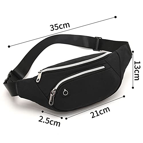 Waist Pack Bag for Men&Women - Fanny Pack for Workout Traveling Running. - color: (302)Black