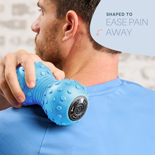 LifePro Velocity Vibrating Peanut Massage Ball with 4-Speed Vibration Modes - color: Blue