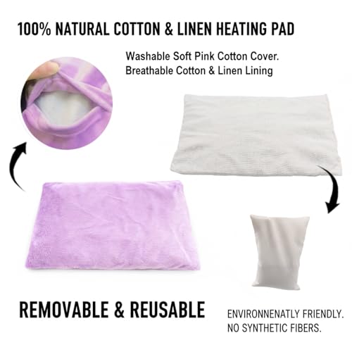 Microwavable Heating Pad - Multi-Purpose Warm Relief for Neck, Shoulders, Lumbar Muscles, Colic & Upset Stomach, Soft Skin-Friendly Fabric, Portable for Home/Office/Travel