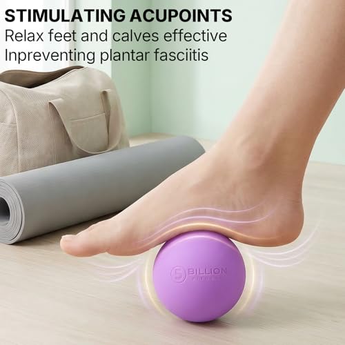 5BILLION FITNESS 2 Pack Massage Lacrosse Ball Set Deep Tissue Massage Balls - color: Blue-purple