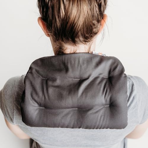 Lavabag Microwave Weighted Heating & Cooling Pad | Filled with Real Lava Sand | for Neck, Shoulder, Cramps, Back Pain Relief | Warm Weighted Heat Pack for Aches, Unscented (Black) - size: Original