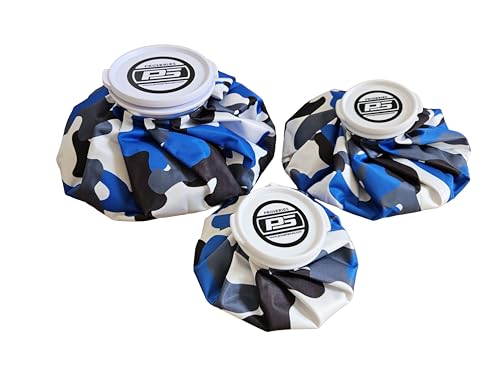 PRO Series RxICE - 11" Large Reusable Ice Bag - 4" Super Wide Mouth - Blue Camo Hot and Cold Therapy for Injuries - Cold Compress with Refillable Real Ice Pack - Use on Head, Knee, Ankle, More - color: Blue Camo 11"