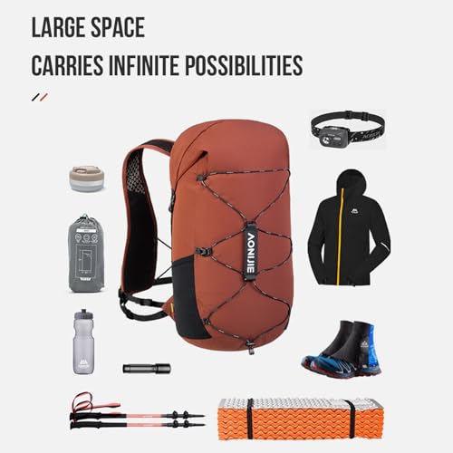AONIJIE Large Hydration Backpack 22L Hiking Daypack Back Trail Running Hiking Pack Climbing Lightweight - color: Red