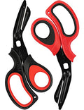 MEUUT Medical Scissors 2-Pack Trauma Shears for Nurses All Purpose Scissors - color: Black/Red+red/Black