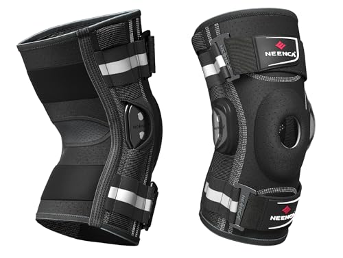NEENCA Professional Knee Brace, Hinged Knee Support for Women & Men Relief - size: Large