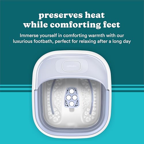 Homedics Collapsible Foot Spa with Heat, Bubbles & Vibration Massage
