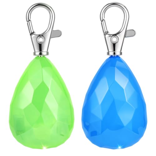 Novkin Rechargeable LED Dog Collar Lights, Waterproof with 3 Modes - For Running, Climbing, Camping - color: Blue&Green