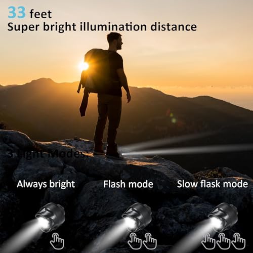 RAHAN Rechargeable Headlights Compatible with Croc, 2 PCS LEDHeadlights, Light Up Charm Accessories for Adults Shoe, Hands-Free Night Light, Camping Lights, IP65 Waterproof Light, Black - color: all black