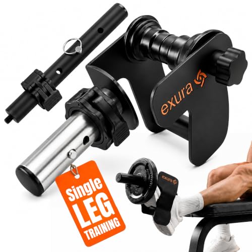 EXURA Tib Bar Tibialis Trainer, Adjustable to Any Foot Size, 1" & 2" Plates