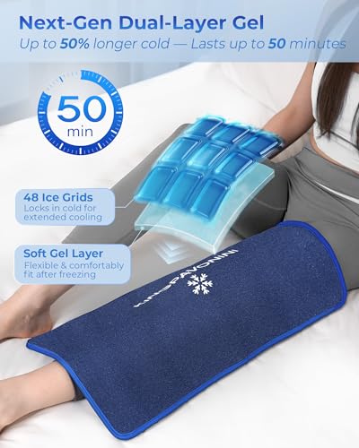 KingPavonini Soft Extra Large Ice Packs for Injuries Reusable, 13"x22" - style: X-Large (Pack of 1)