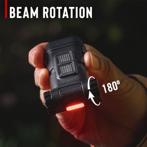 Coast HX4 120 Lumen Dual Color (White & Red) Magnetic LED Clip Light with Beam Rotation, Black