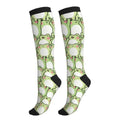 Avocado Compression Socks Women Men Knee High Stock for Running Work Support Nurses Travel - color: Frog