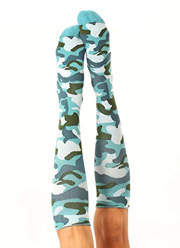 Living Royal Compression Socks - Graduated Compression 15-20mmHg, Padded Cushion Bottom Fun Socks, Moisture-Wicking - color: Camo