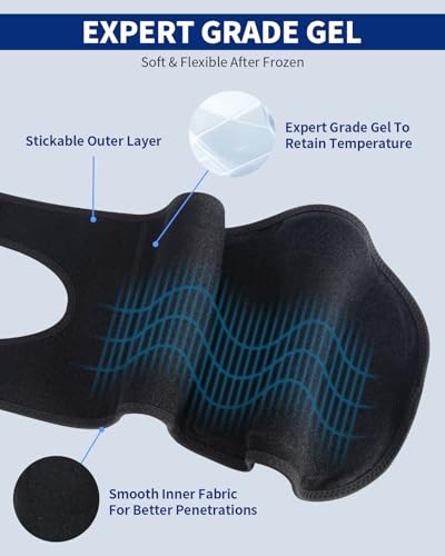 Gel Ice Pack Wrap with Straps for Knee,Elbow, Wrist, Neck, Ankle & Back,Reusable Ice Packs for Injuries, Inflammation & Recovery Hot Cold Therapy Short Style - style: Short