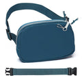 Mini Belt Bag for Women, RFID Small Fanny Pack, Womens Fashion Waist Packs with Extender Strap, Crossbody Bum Bags - color: J05-blue