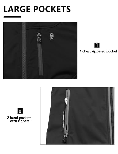Little Donkey Andy Men's Lightweight Golf Vest Outerwear - color: Reflective Black, size: Large