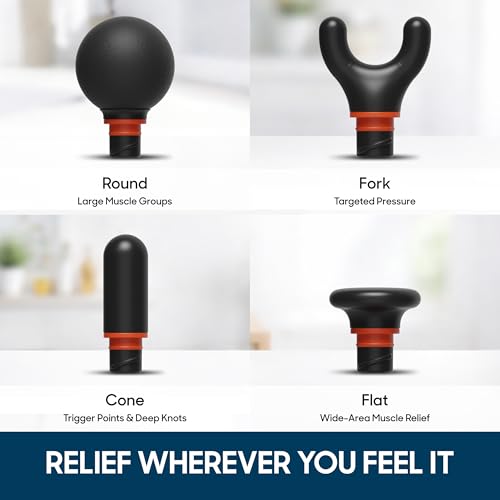 Sharper Image Powerboost Move Mini Percussion Massage Gun, Powerful & Quiet - color: Metallic Navy