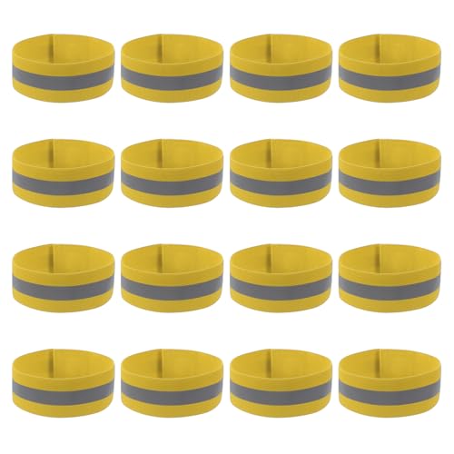 PATIKIL Reflective Bands for Wrist Arm Ankle Leg High Visibility Band - color: Yellow