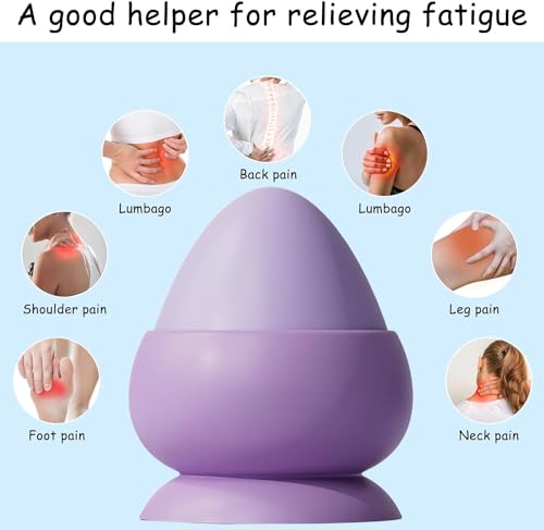 Trigger Point Massage Ball 1 Pcs Silicone Wall Mount Myofascial Release Ball Cone and Cupping 2 in 1 for Back, Neck, Feet, Leg Deep Tissue Self Massage Tool (Pink) - color: Pink