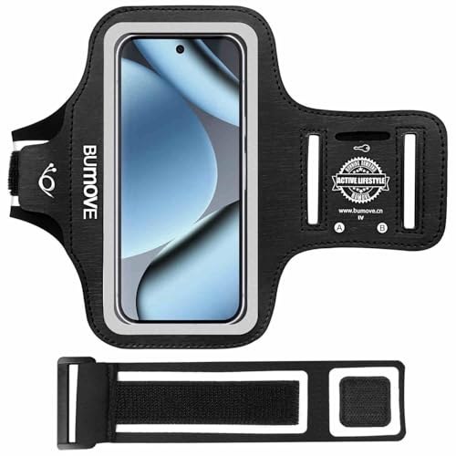 Running Armband Phone Holder with Headset Locker Fits up to 6.3" - size: G6.3"