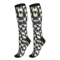 Compression Socks Women Knee High Support Circulation Stockings for Running Cycling Flying - color: Penguin