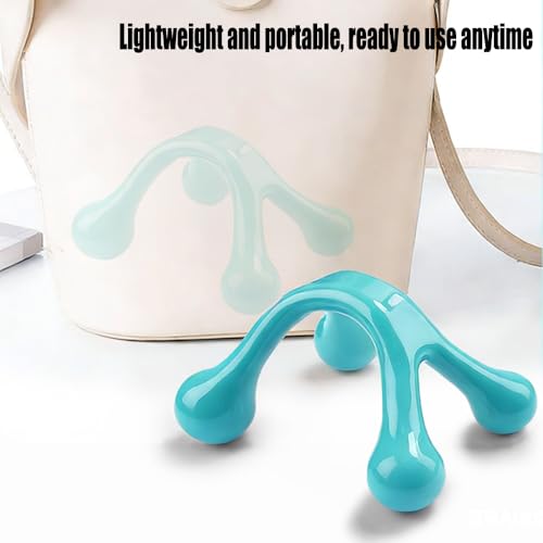 2-Pack Handheld Full Body Massager, 4-Leg Pressure Point Tool for Back, Neck, and Shoulder, 2Light Blue