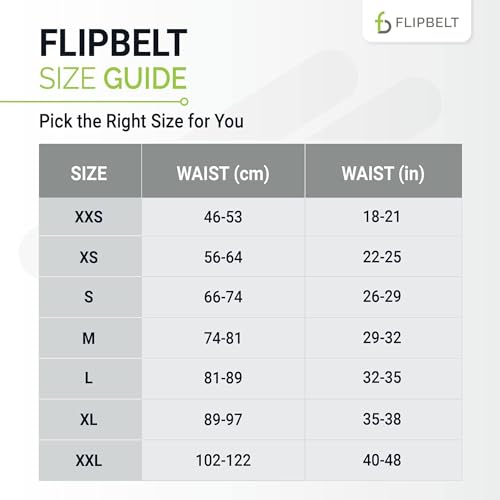 FlipBelt Classic Running Belt, Phone Holder for Running, Money Belt Pouch - color: Reflective Neon Yellow, size: Medium