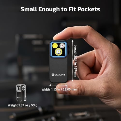 OLIGHT Oclip Pro Rechargeable EDC Clip-on Flashlight, Black - color: Black