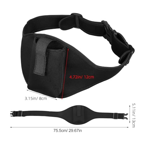 YARNOW Mic Belt Neoprene Transmitter Holder Black