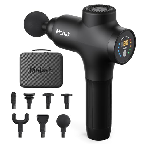 Mebak 3 Massage Gun Deep Tissue, Muscle Massager for Athletes Pain Relief - color: Black