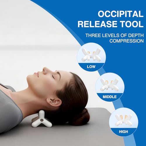 Occipital Release Tool, Release Tool for Neck for Headache Relief, Deep Nerve Release Tool with Acupressure Design Targeting Hard-to-Reach Muscles, Gift for Women & Men