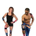 Pro-Tec Athletics Kinesiology Tape, Pre-Cut Strips for Muscle Tightness, Soft Tissue Support, Circulation, Reduced Fatigue - color: Black