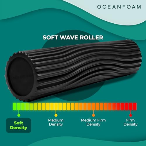 Oceanfoam Soft Tidal Roller - Soft Density Foam Roller for Beginners, Black - color: Black
