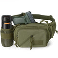 Concealed Carry Pistol Waist bag Tactical Conceal Carry Pistol Bag Fanny Packs Handgun Holster Pouch with Bottle&Gun Holder Fits 1911 Glock etc - color: Green