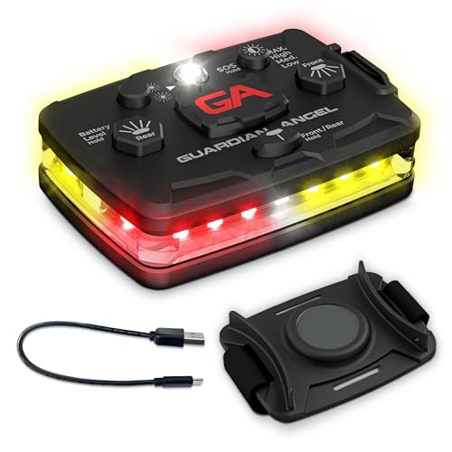 Guardian Angel Elite Safety Light - Red/Yellow Front & Red/Yellow Rear - color: RedYellow/RedYellow, size: 1-Pack