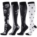 LEVSOX Compression Socks Women and Men, 20-30mmHg, Best for Nurses, Travel, Pregnancy - color: 4 Pairs Skeleton, size: Large