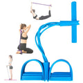 21 Fitness Resistance Bands-4 Tube Pedal Ankle Puller - 2023 New Sit up Leg Stretch Rope Exercise Bands with Handles, Stretching Workout Fitness Bands for Arm Weights Exercise Equipment - color: Blue