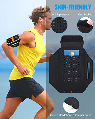 GUZACK Running Armband with Key Pouch & Card Slot, Up to 6.9" - color: 3D Upgrade, size: M