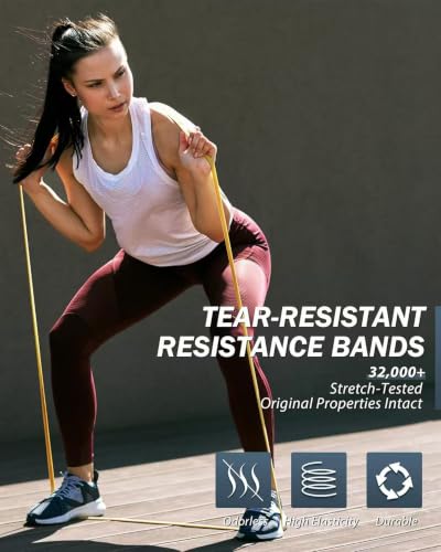 Resistance Bands for Working Out,5-Level Elastic Exercise Bands - color: Colorful