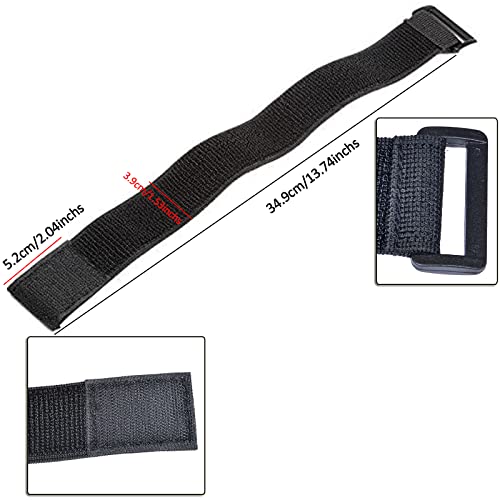 HYS Adjustable Elastic Armband Strap Bundle for Universal Silicone, Leather, Nylon Holster Case with Armband Slots (Black, 2)