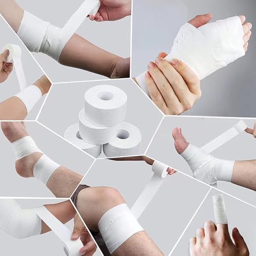 Athletic Tape White Sports 1.5 Inch 30 Feet Tearable Support for Wrist Finger Ankle Turf Football 1 Roll - size: 1 Roll 1.5 Inch 30 Feet