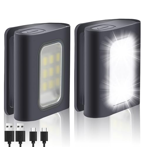 innofox Running Light, 2Pack Reflective Running Gear for Runners, USB Rechargeable LED Light, Clip on Running Lights with Runners and Joggers for Camping, Hiking, Running, Outdoor Adventure